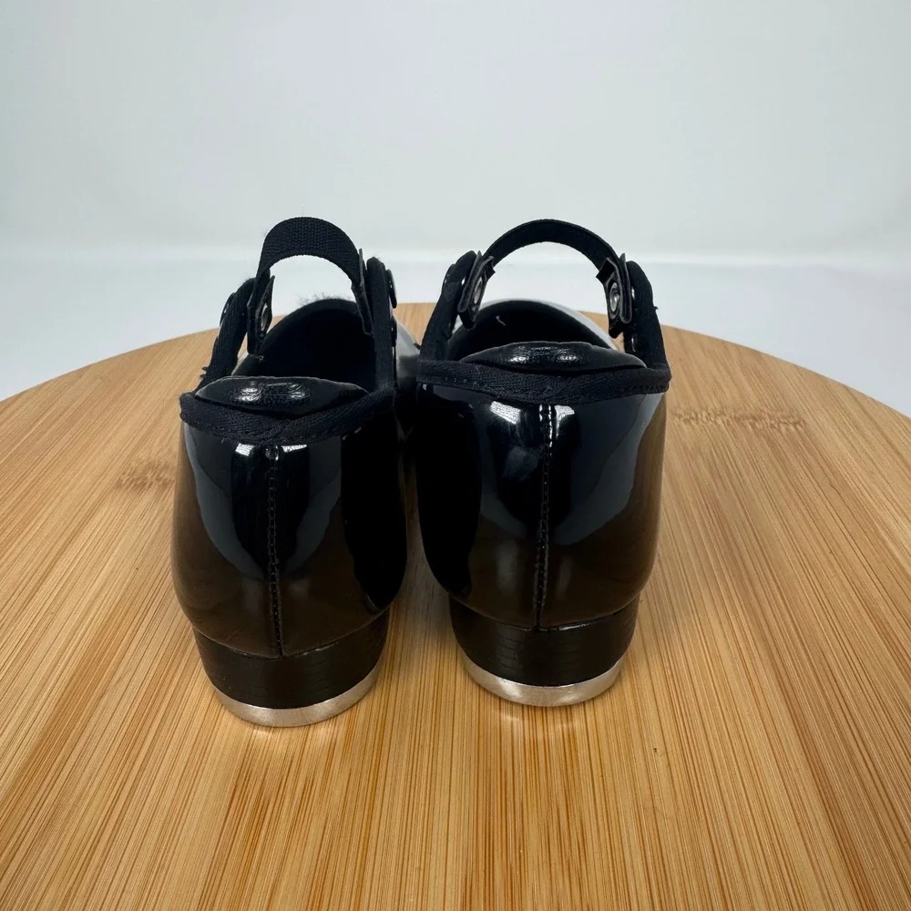 Capezio Black Patent Tap Shoes Kids Size 11 N‎ Toddler Mary Jane Strap